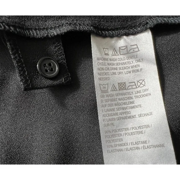 Linea by Louis Dell’Olio Black Long Sleeve Button Front Shirt Medium - Picture 5 of 7